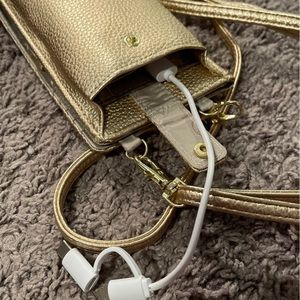 Rose Gold/Gold Metallic Phone Case Crossbody